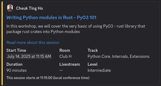 Programme Notification
